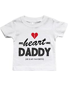 Graphic Snap-on Style Baby Tee, Infant Tee - I Heart Daddy