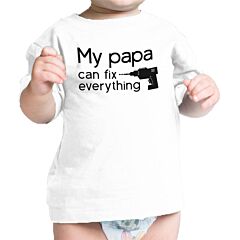 My Papa Fix White Cute Graphic Infant T-Shirt Gifts For Baby Shower