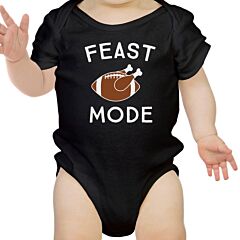 Feast Mode Baby Black Bodysuit