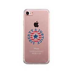 Liberty &amp; Justice Clear Phone Case