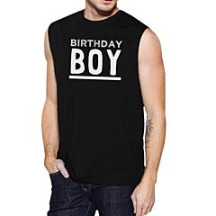 Birthday Boy Mens Black Muscle Top
