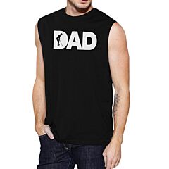 Dad Golf Mens Black Fathers Day Design Muscle Tanks For Golf Dads