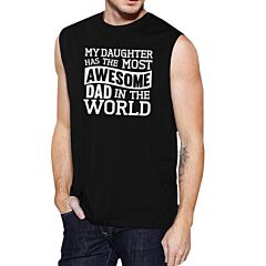 The Most Awesome Dad Men's Black Humorous Muscle Tank Top For Dad