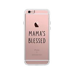 Mama's Blessed Clear Phone Case Unique Graphic Case For New Mom