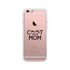 Cat Mom Clear Phone Case Unique Graphic Phone Case For Cat Lover