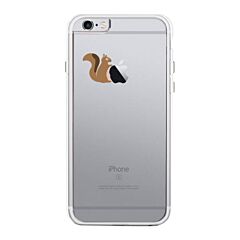 Squirrel Holding Apple Phone Case Cute Clear Phonecase