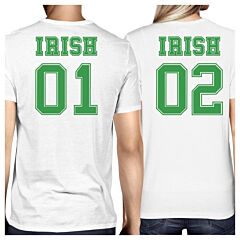 Irish 01 Irish 02 White Cute Couple Marching Shirts St Patricks Day