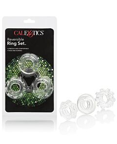 Reversible Ring Set - Clear Pack Of 3