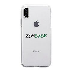 Zombae and Zombabe Clear Case Cute Matching Couple Phone Covers