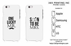 One Lucky Mr. and Soon to be Mrs. Cute Couple Phonecases Gifts for Groom and Bride
