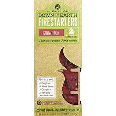 Cinnamon Firestarters By Down To Earth Firestarters Fragranced Colored Wax Combined With Recycled And Renewable Material. Box Contains 10x1.8 Oz Each Tearaway Pods - As Picture