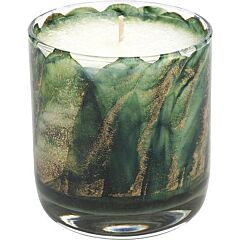The Inside Of This 3.5 In Wax Painted And Comes In A New Glassware And Packaged In A Gift-ready Box. Candle Is Filled With Sage,cedarwood, Peppercron Scented. Burns Approx 35 Hrs - As Picture