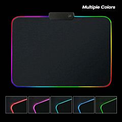 Rgb Gaming Mouse Pad Led Keyboard Mat Small & Large For Professional Gamer Black - Black-xxl
