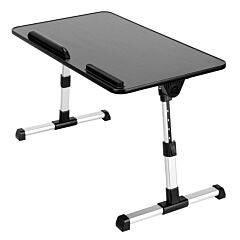 Foldable Laptop Stand Height Angle Adjust Notebook Bed Desk Breakfast Reading Table L Size - L