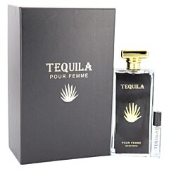 Tequila Pour Femme Noir By Tequila Perfumes Eau De Parfum Spray With Free Mini .17 Oz Edp 3.3 Oz - 3.3 Oz