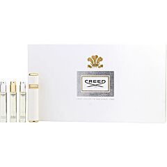 Creed Variety By Creed Women Travel Atomizer Coffret: Love In White & Aventus For Her & Acqua Fiorentina And All Are 0.33 Oz Minis & Gold Trim White Atomizer - As Picture