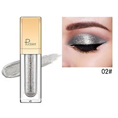 Pudaier Glitter & Glow Liquid Eyeshadow - Color # 02 Silver - 02