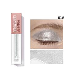 Pudaier Diamond Shimmer & Glow Liquid Eyeshadow | Matte Finished - Color #01 Silver - 01