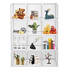 Cube Storage 12-cube Book Shelf Storage Shelves Closet Organizer Shelf Cubes Organizer Bookcase Yf - White