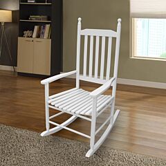 Wooden Porch Rocker Chair White - White