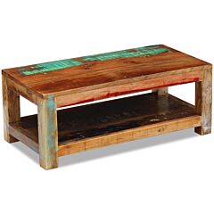 Coffee Table Solid Reclaimed Wood 35.4"x17.7"x13.8" - Brown