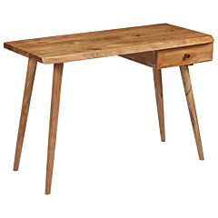 Writing Table Solid Acacia Wood 43.3"x19.6"x29.9" - Brown