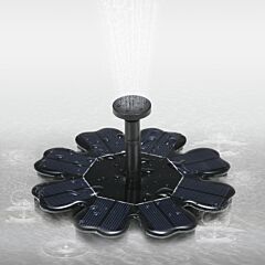 Solar Power Floating Fountain Garden Pool Pond Watering Kit - Black
