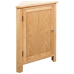Corner Cabinet 23.2"x14.1"x31.4"solid Oak Wood - Brown