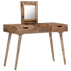 Dressing Table 44"x17.7"x29.9" Solid Mango Wood - Brown