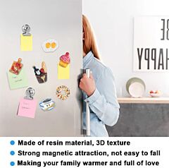 Refrigerator Magnets Fridge Magnets, Cute 3d Resin Simulation Food Magnets Daily Kitchen Small Fridge Magnet Decorative Refrigerator Magnets, Perfect For Refrigerators, Whiteboards, Maps - As Pic
