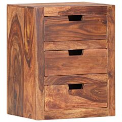 Bedside Cabinet 15.7"x11.8"x11.8" Solid Sheesham Wood - Brown