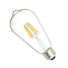 Edison Bulb Led Light Vintage Style Lighting Filament Lamp E26 Warm White 6pack - White