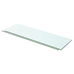 Shelves 2 Pcs Panel Glass Clear 23.6"x5.9" - Transparent
