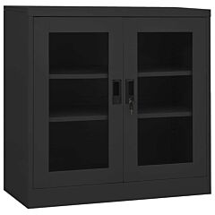 Office Cabinet Anthracite 35.4"x15.7"x35.4" Steel - Anthracite