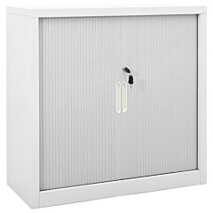 Sliding Door Cabinet Gray 35.4"x15.7"x35.4" Steel - Grey