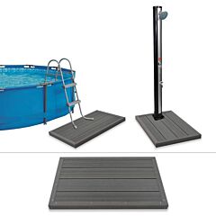 Floor Element For Solar Shower Pool Ladder Wpc - Gray