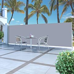Retractable Side Awning 63"x196.9"gray - Grey