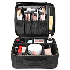Professional Cosmetic Makeup Bag Organizer Makeup Boxes Black-s Yf - Black
