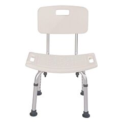Medical Bathroom Safety Shower Tub Aluminium Alloy Bath Chair Seat Bench With Removable Back White Yf - White