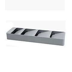 Kitchen Drawer Organizer Tray Box For Cutlery Spoon Knife And Fork Partition Storage Grey - Grey