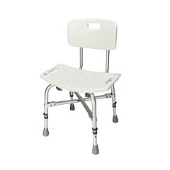 Medical Bathroom Safety Shower Tub Heavy Duty Aluminium Alloy Bath Chair Bench With Back White Yf - White