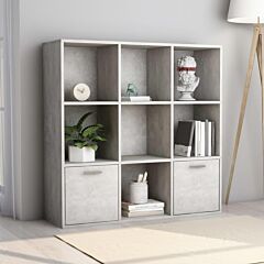 Book Cabinet Concrete Gray 38.5"x11.8"x38.5" Chipboard - Grey