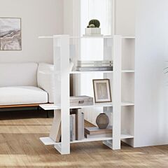 Book Cabinet/room Divider High Gloss White 39.4"x11.8"x48.6" - White