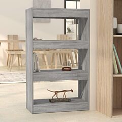 Book Cabinet/room Divider Gray Sonoma 23.6"x11.8"x40.6" Chipboard - Grey