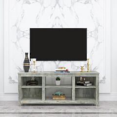 Living Room Tv Stand Furniture With 4 Storage Compartments And 1 Shelf Cabinet, High-quality Particle Board - Brown