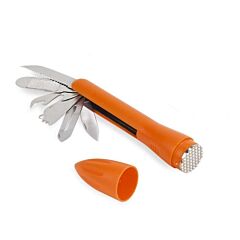 Meat Tenderizer 9 In 1 Tool Multi-function Tool Portable Knife Camping Outdoor Cooking Knife Kitchen Gadgets Gift For Men Women Cooking Lover - Orange