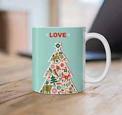 Christmas Tree With Love Ceramic Mug 11oz - One Size