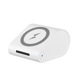 Qi Wireless Charger 10400mah Power Bank 5w Wireless Charger Pad 2.1a Usb Charge Port Portable Battery Charger - White