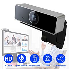 Fhd 1080p Webcam Usb Pc Computer Webcam Auto Focus With Microphone 60-degree Widescreen Desktop Laptop Webcam Live Streaming Webcam - Black
