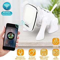 Puppy Dog Wireless Speaker Portable Mini Music Player Stereo Cute Animal Speaker - White